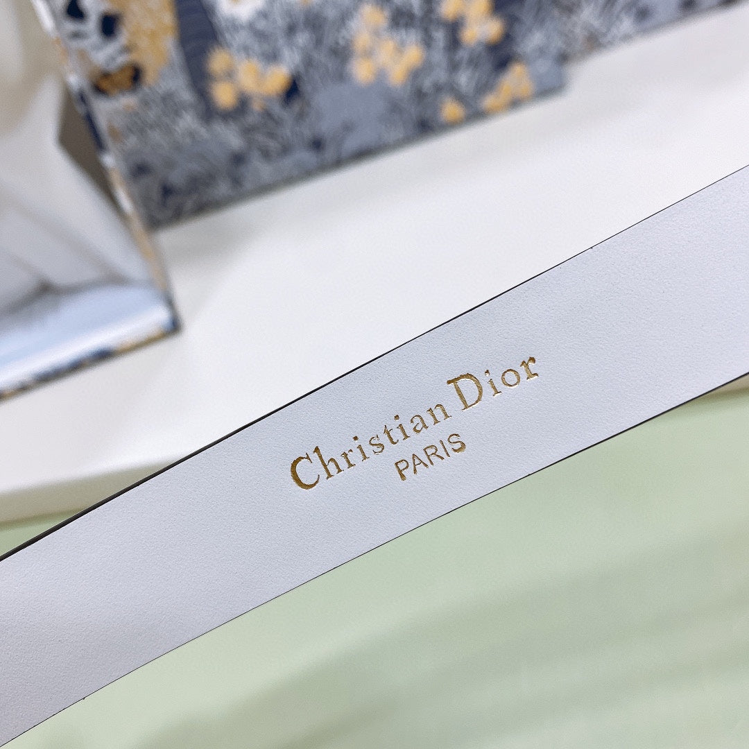 Dior Pearl Belt 20mm Cowhide 206419