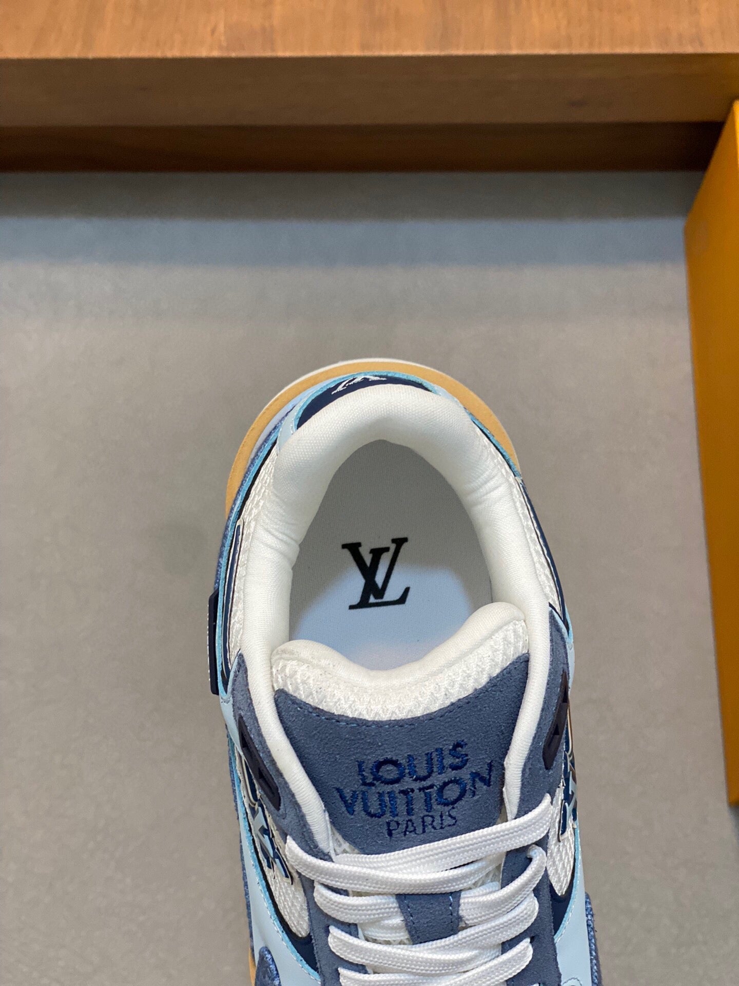 LV RUN WAY TRAINERS SHOES LIGHT BLUE