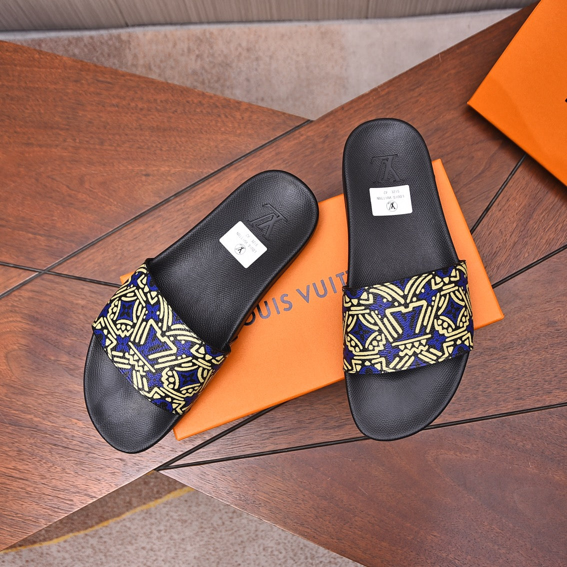 LV MULE SANDAL YELLOW MIX PURPLE CALFSKIN