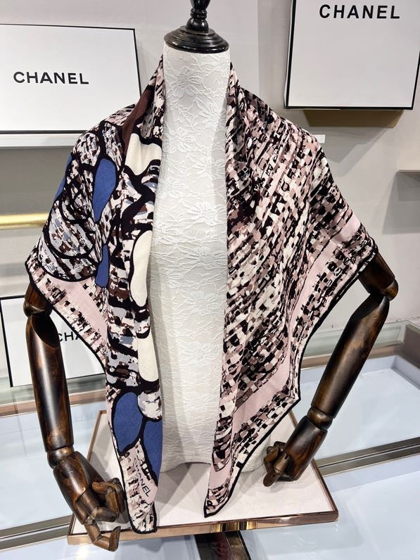 CC Scarf 110 CM In Colorful Cashmere Silk  413604