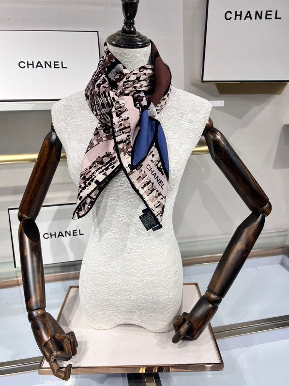CC Scarf 110 CM In Colorful Cashmere Silk  413604
