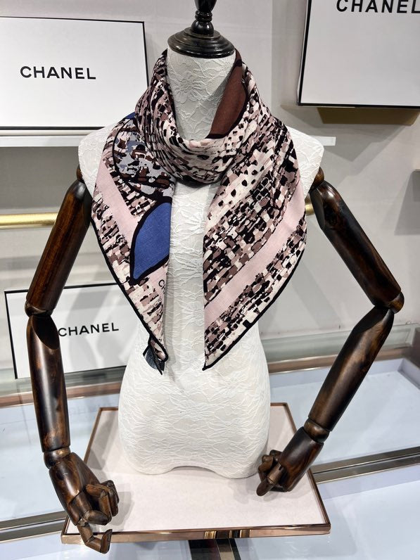 CC Scarf 110 CM In Colorful Cashmere Silk  413604