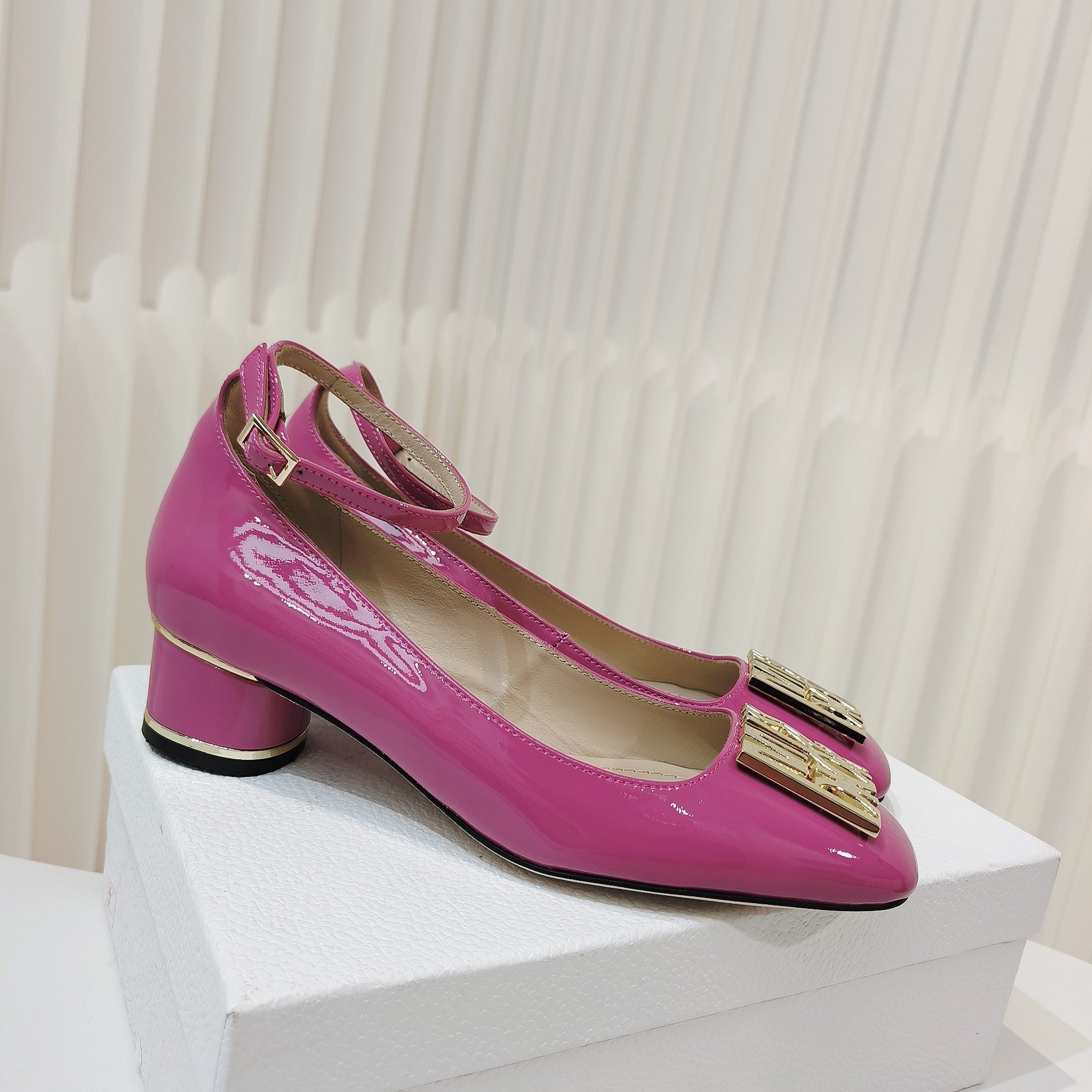 CD Miss Dior Pump 40mm In Deep Pink Cowhide 111330