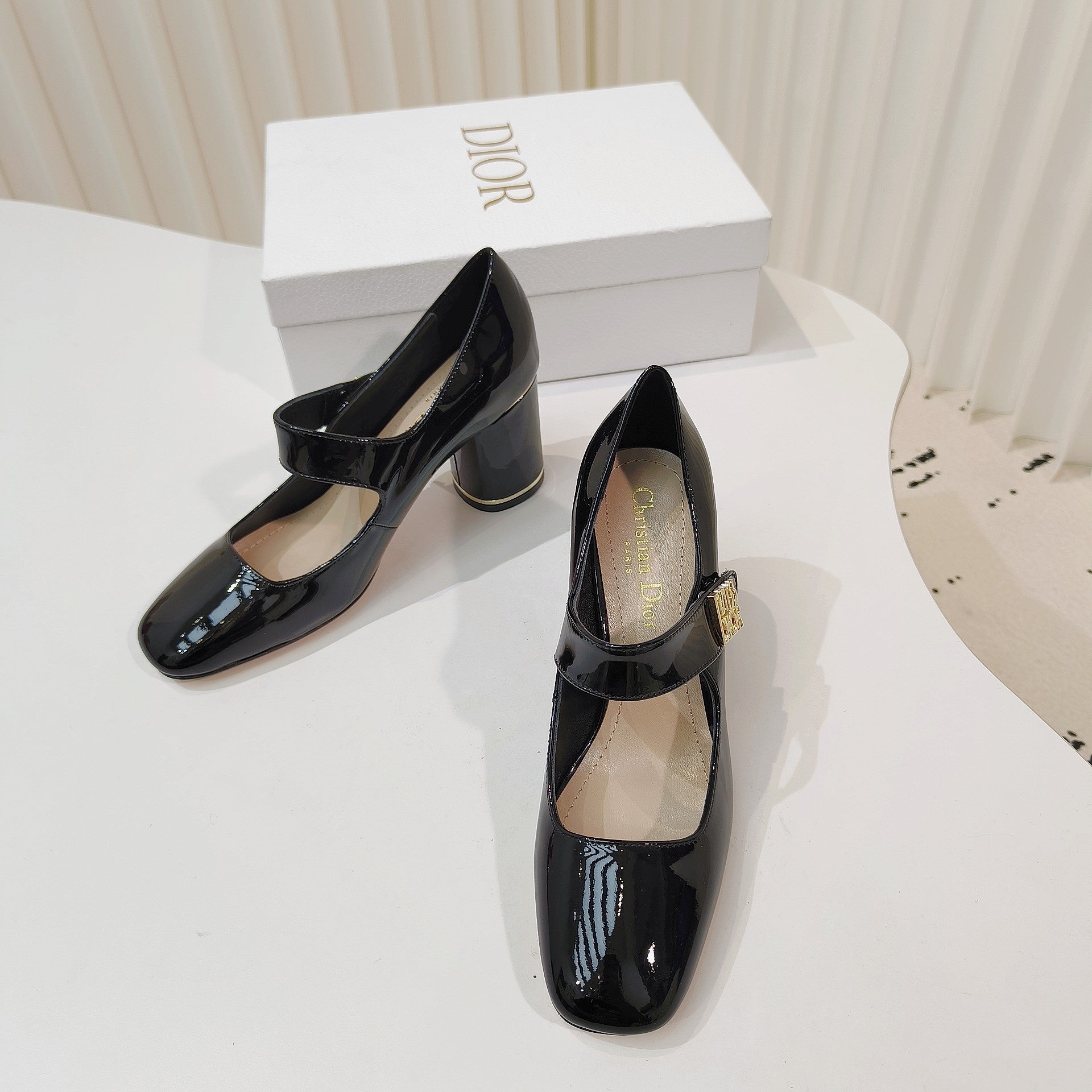 Miss Dior Pump 85mm In Glossy Black Cowhide 111359