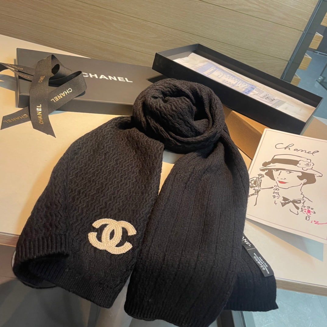 CC Scarf 200 CM In Black Cashmere 405173