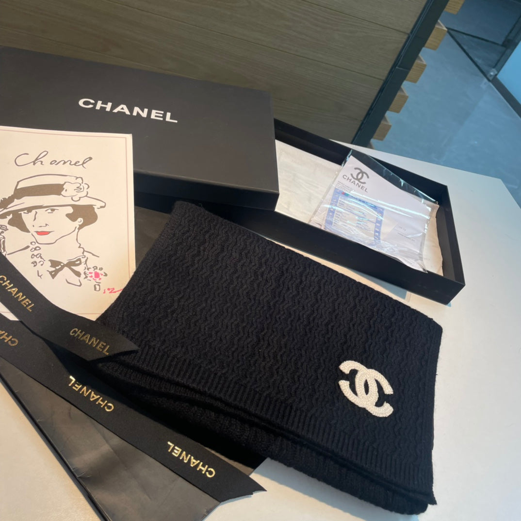 CC Scarf 200 CM In Black Cashmere 405173