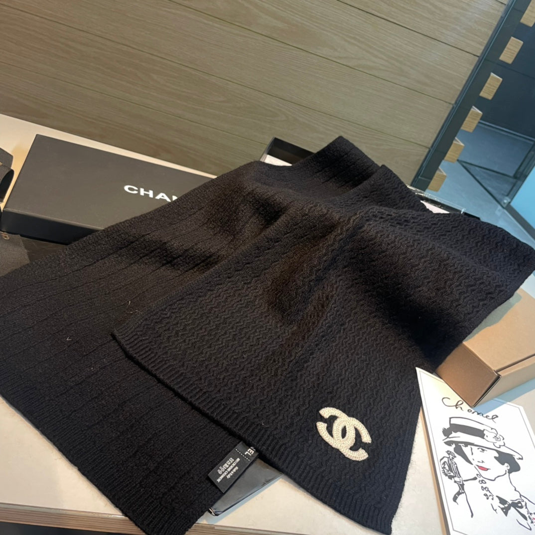 CC Scarf 200 CM In Black Cashmere 405173