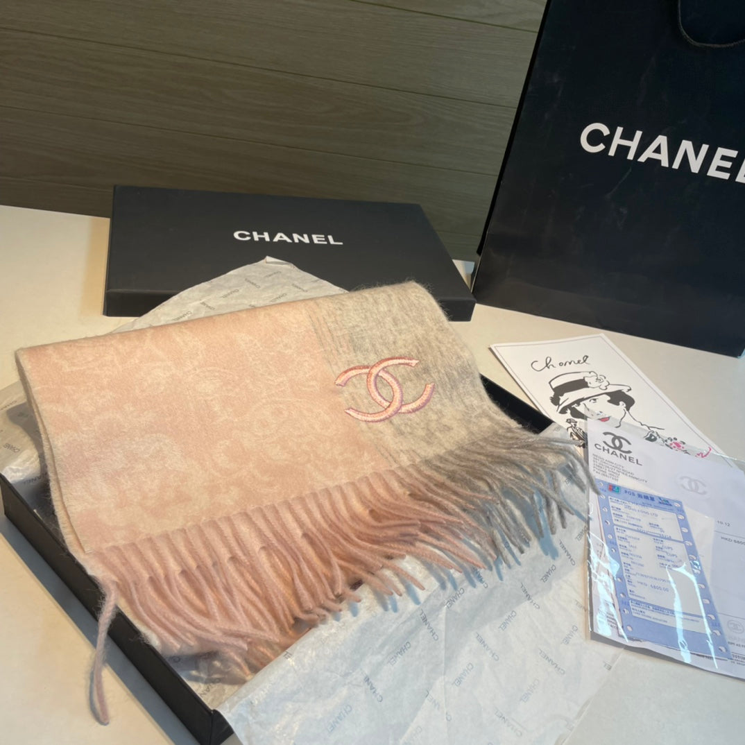 CC Scarf 180 CM In Light Pink Mix Light Grey Cashmere 408593