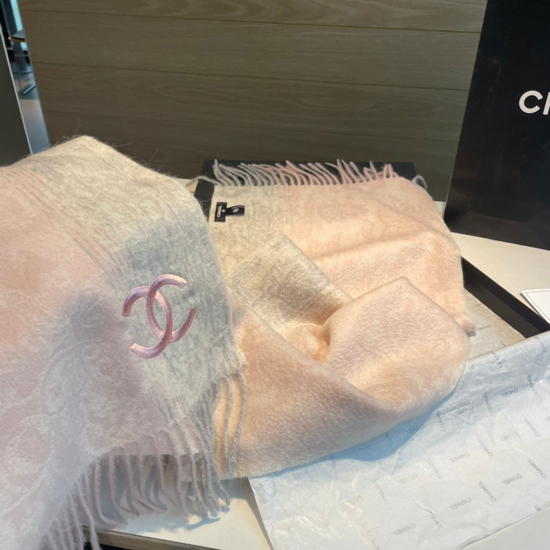 CC Scarf 180 CM In Light Pink Mix Light Grey Cashmere 408593