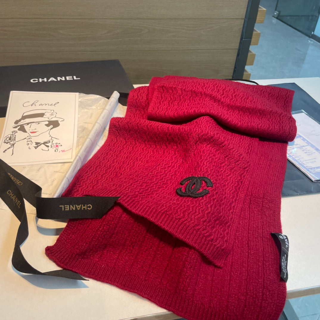 CC Scarf 200 CM In Red Cashmere 411689