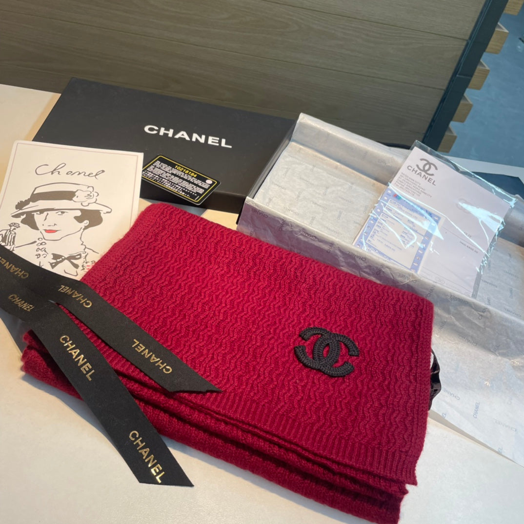 CC Scarf 200 CM In Red Cashmere 411689