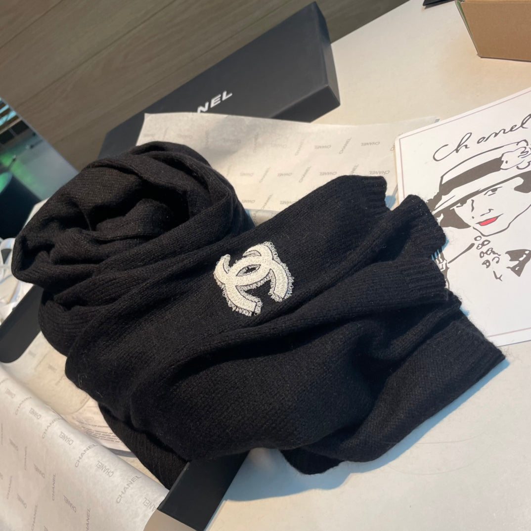 CC Scarf 200 CM In Black Cashmere 424663