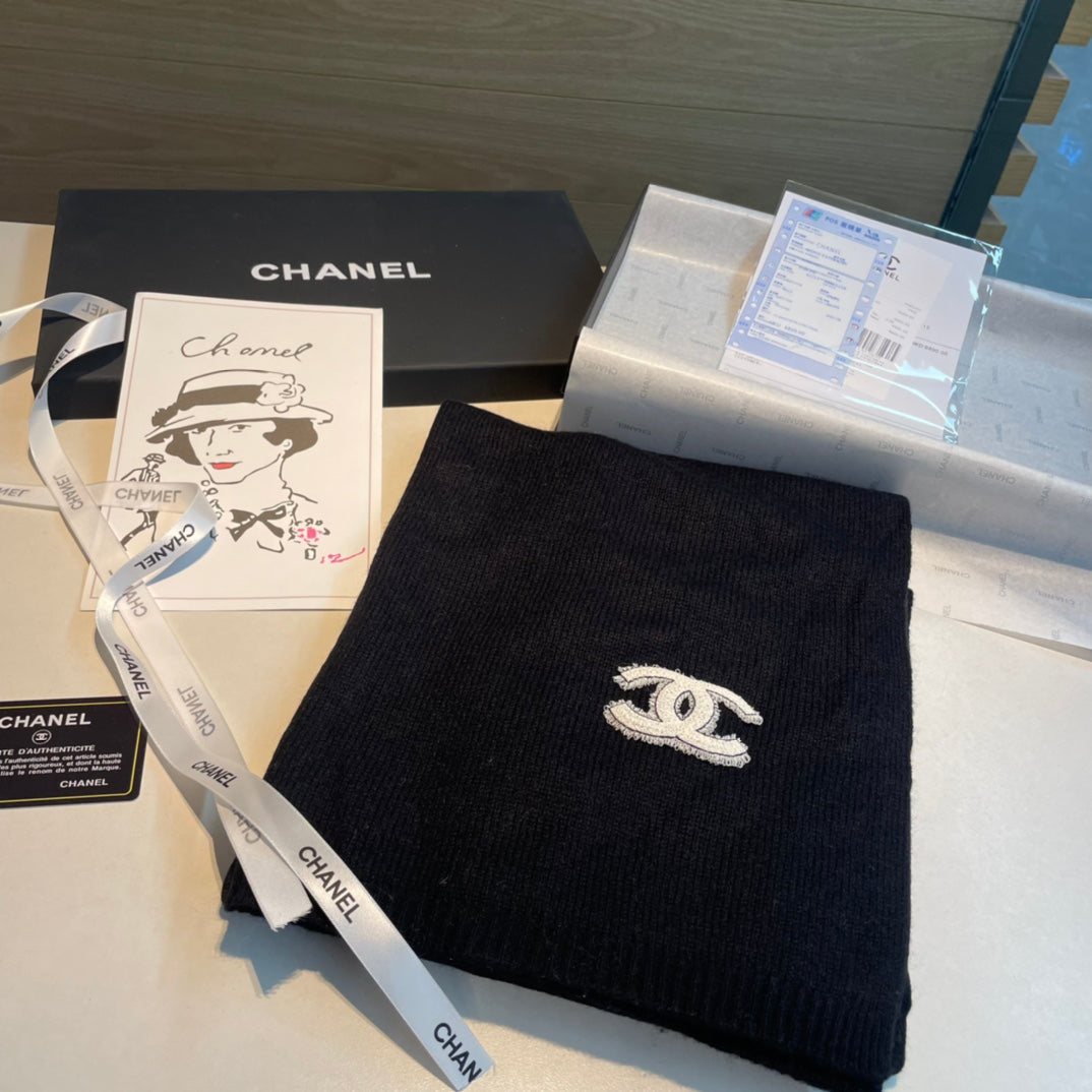 CC Scarf 200 CM In Black Cashmere 424663
