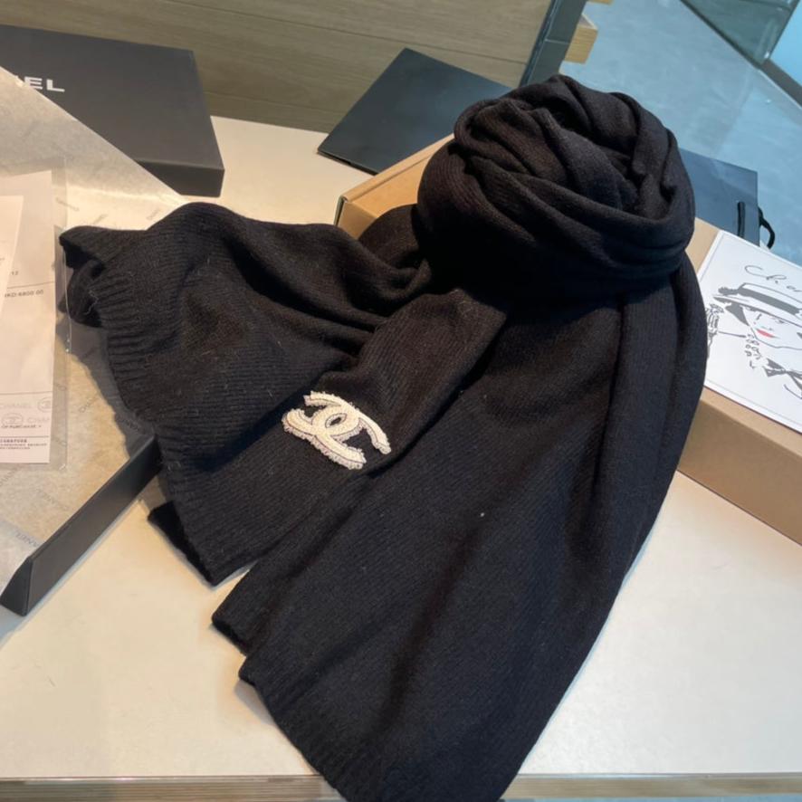 CC Scarf 200 CM In Black Cashmere 424663
