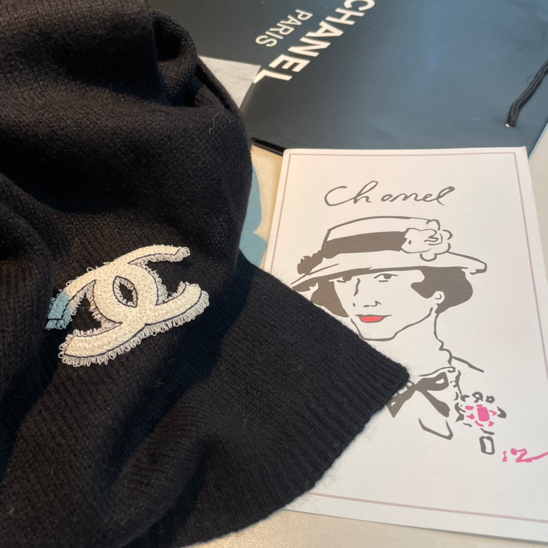 CC Scarf 200 CM In Black Cashmere 424663