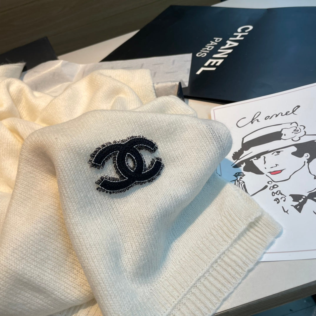 CC Scarf 200 CM In White Cashmere 424664