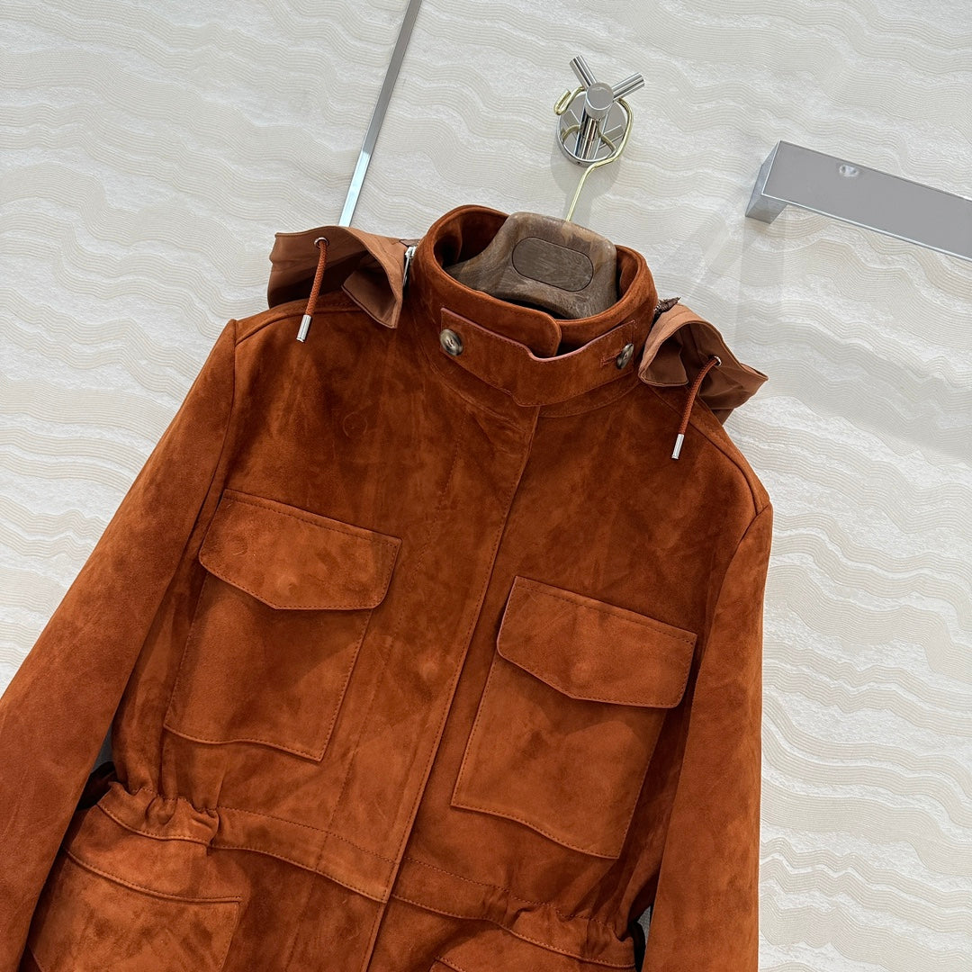 LP 25 Jacket Brown Suede Lambskin 314085