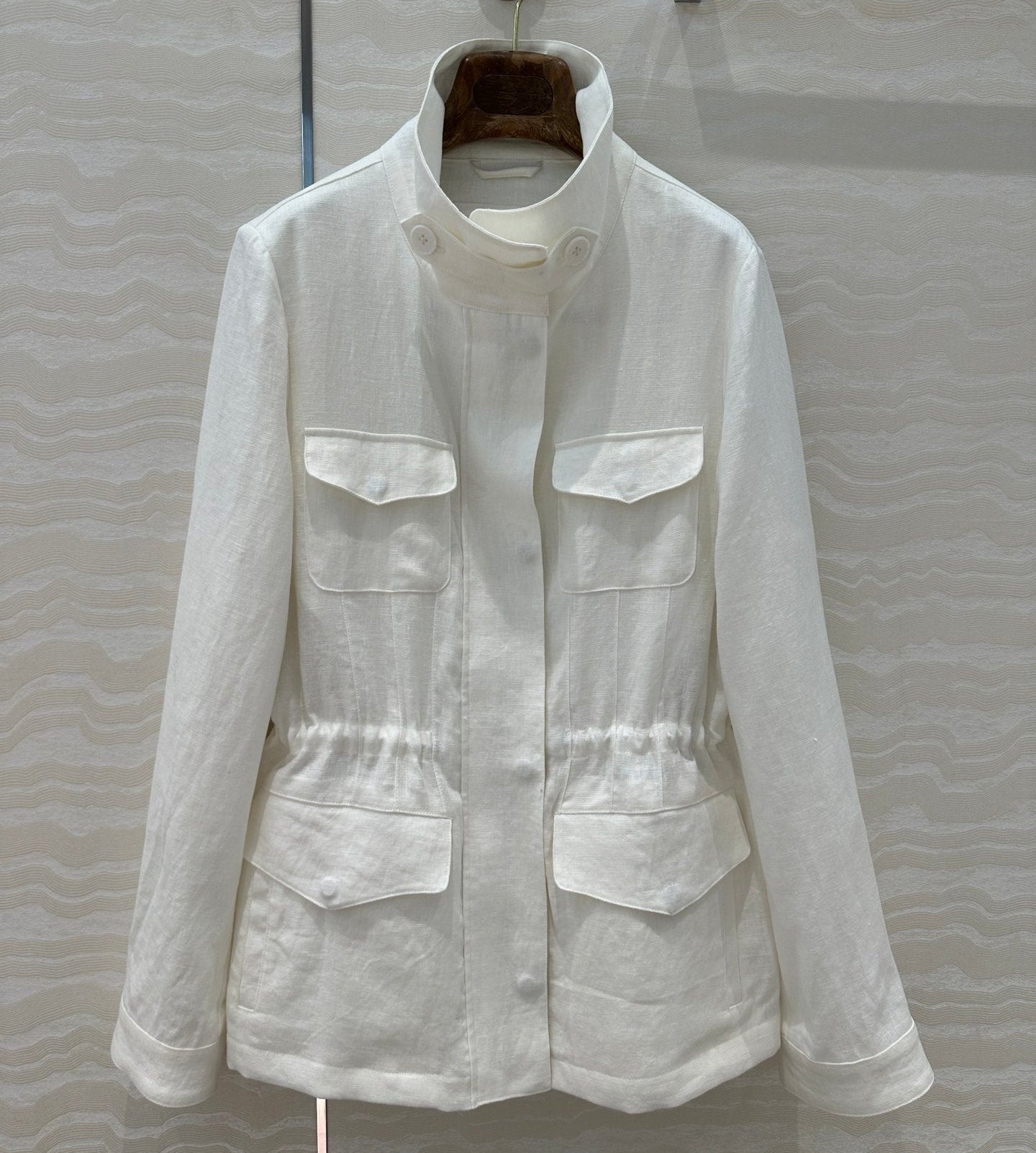 LP 25 Stand-up Collar Jacket White Cotton Polyester 265165