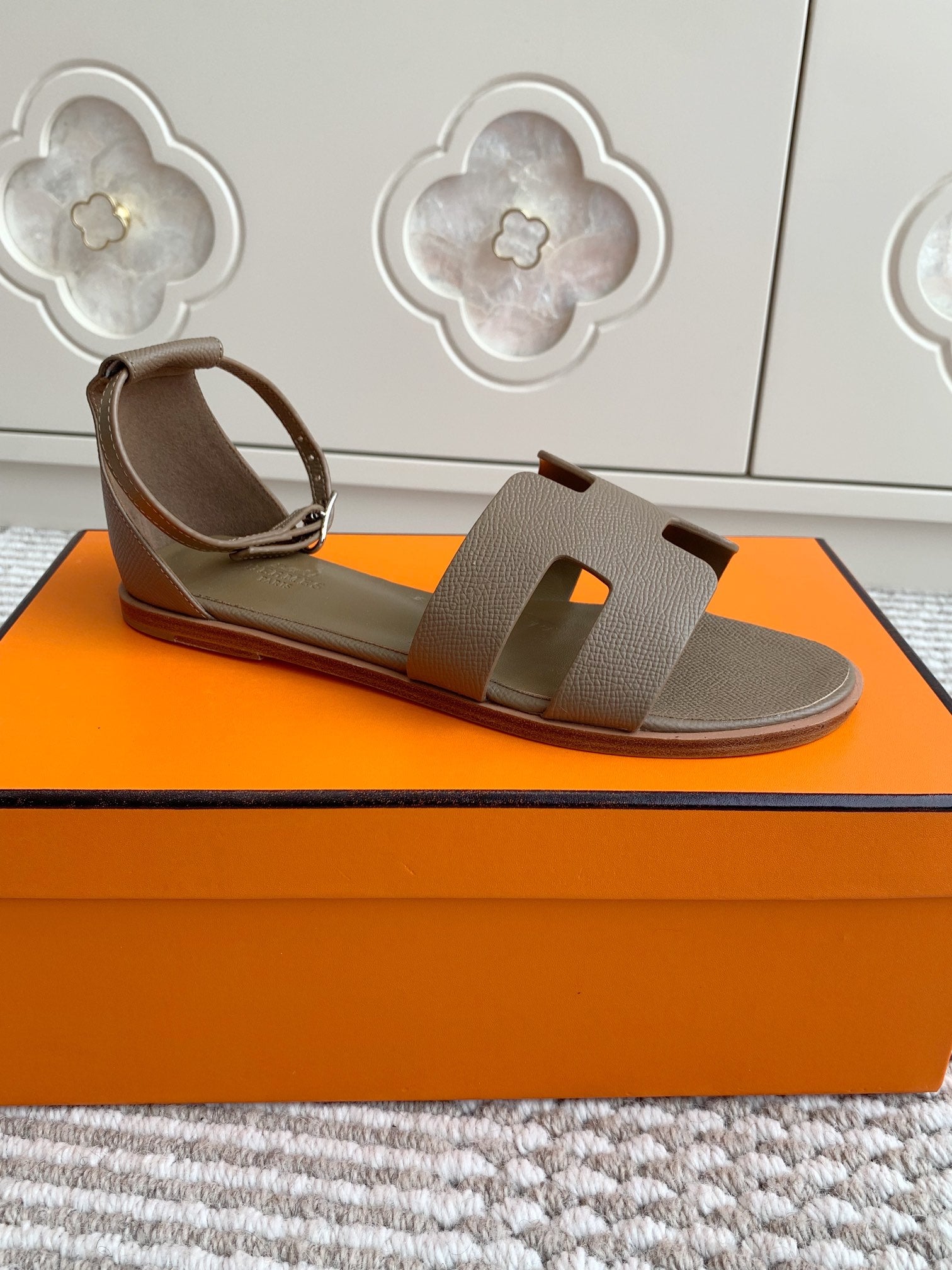 HM 25 Santorini Etoupe Epsom Leather Calfskin