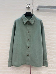 Loewe Denim Jacket Green Cotton
