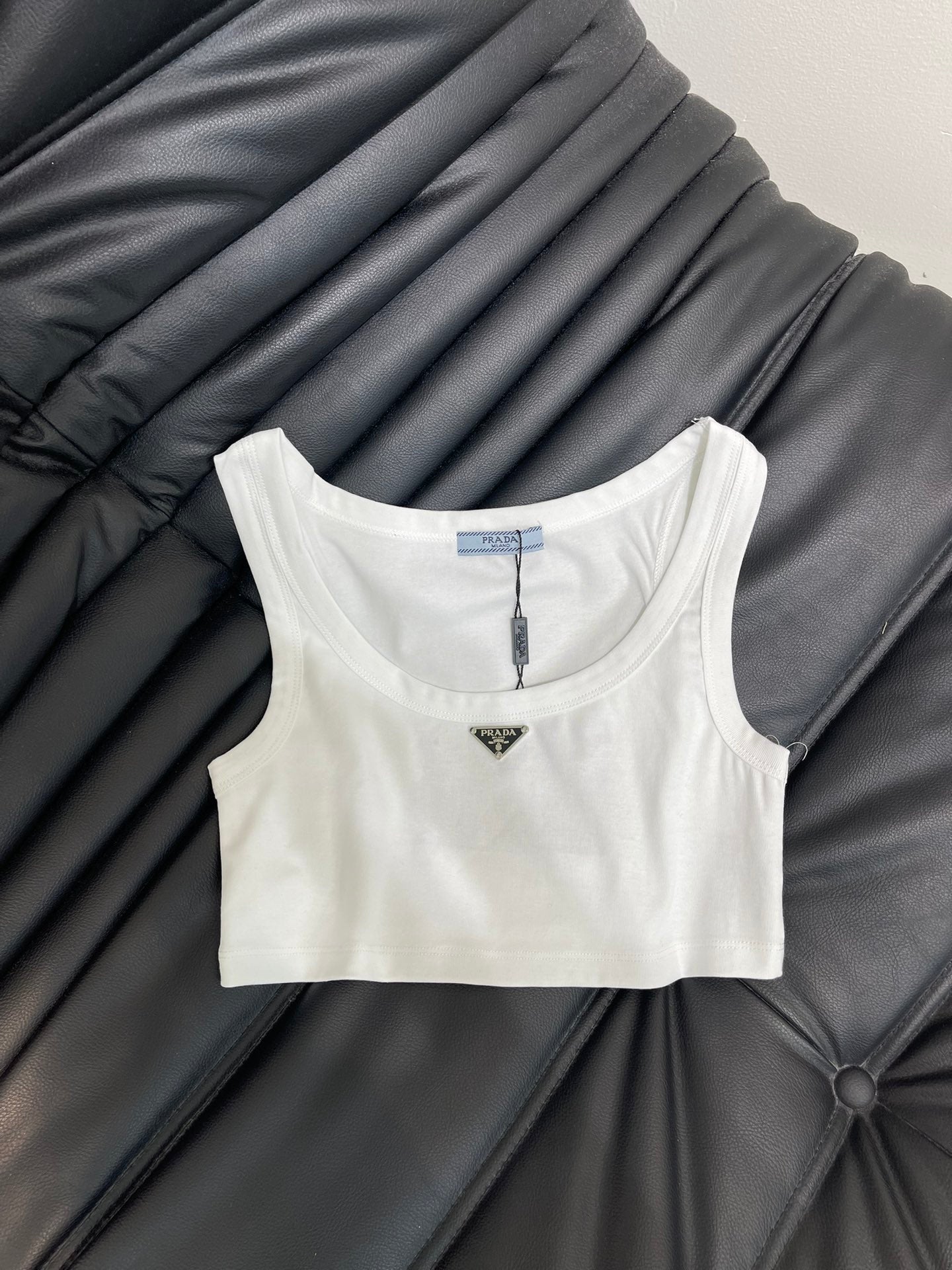 Prada 2026 Prada Jersey Cropped Top Cotton