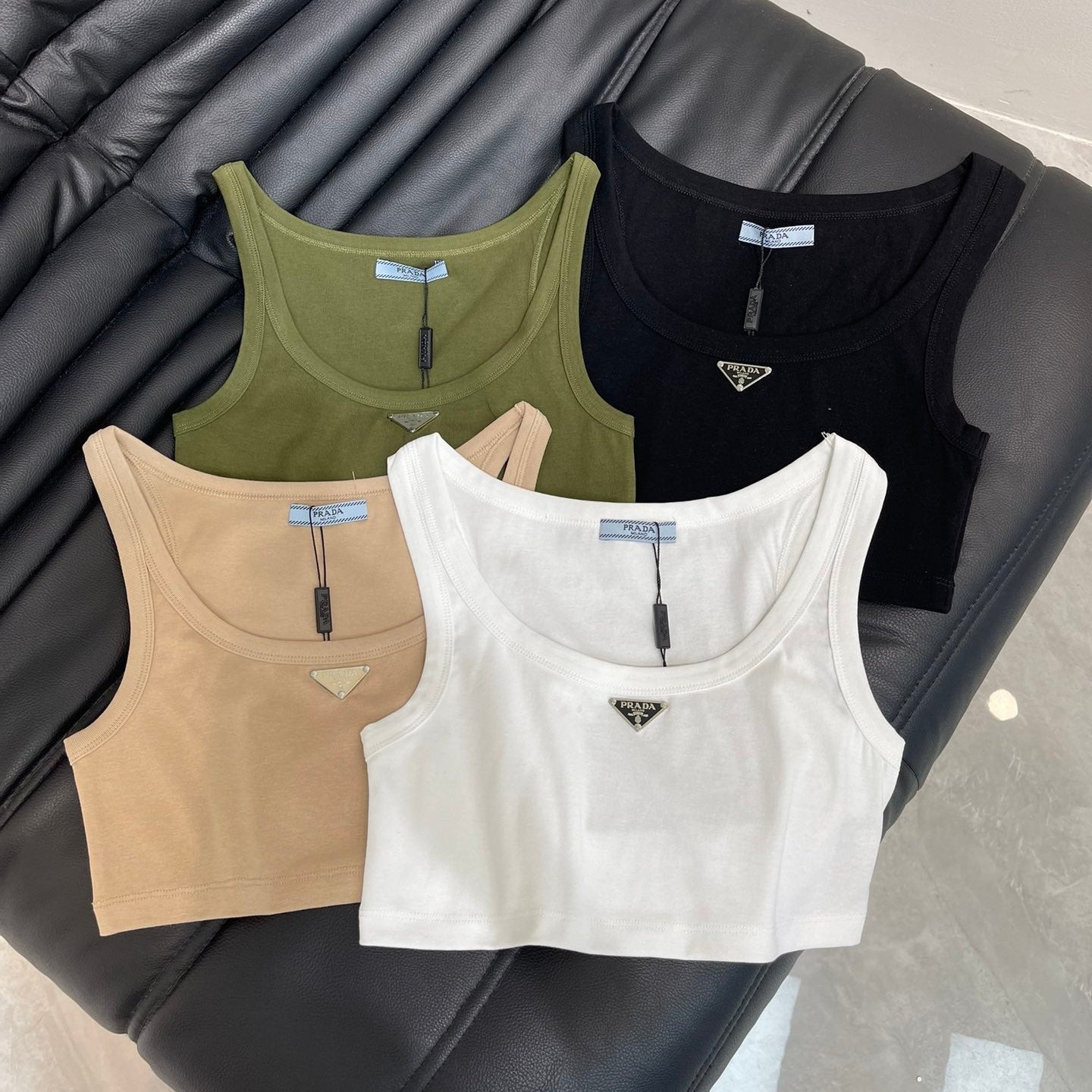 Prada 2026 Prada Jersey Cropped Top Cotton