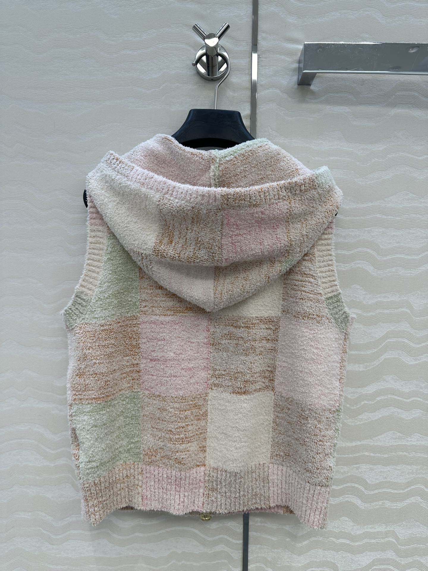 CC Hooded Vest Light Color Polyester Acrylic Fibers Wool