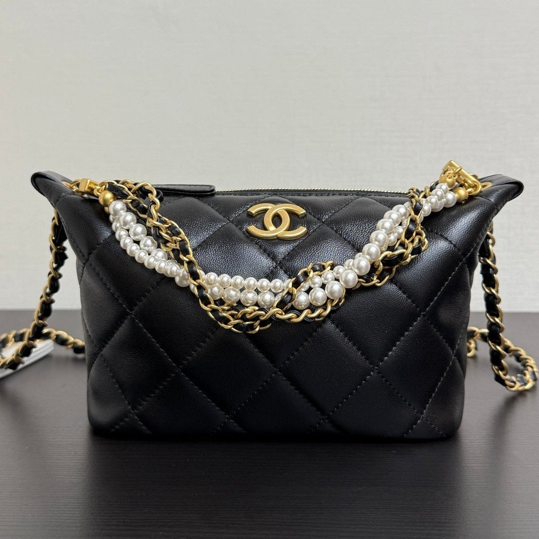 Chanel 2026 Matelassé Pearl Chain Bag Lambskin
