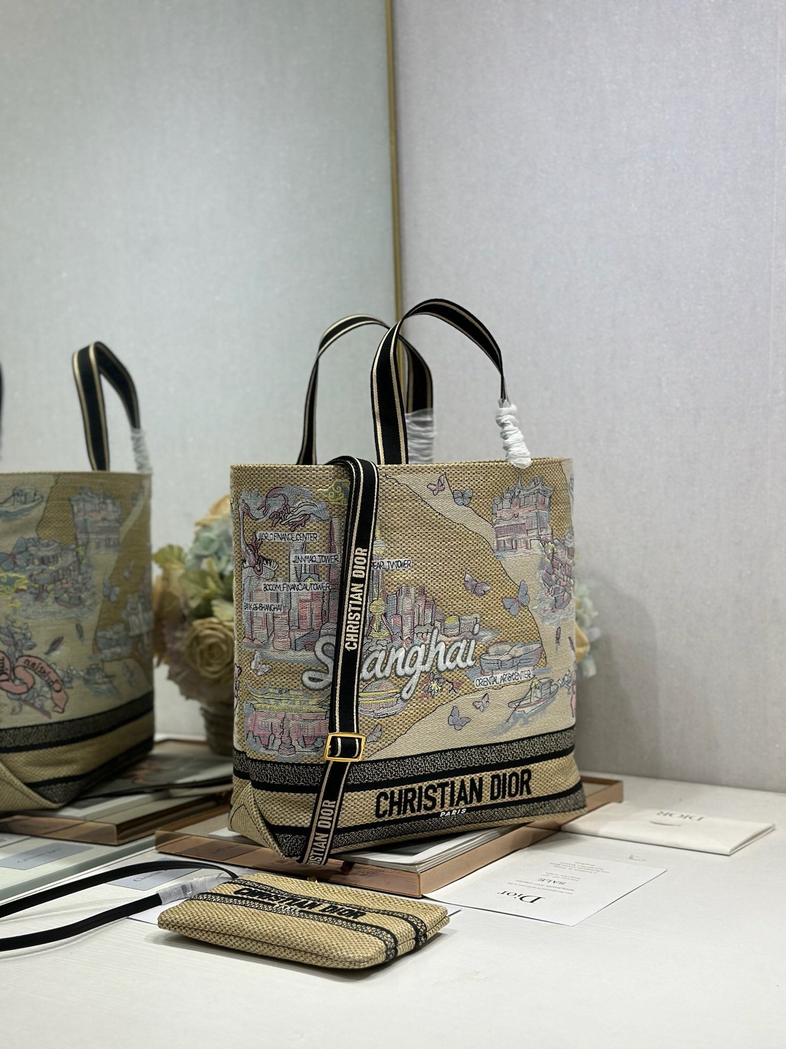 Dior 2026 City Postcard Resort Style Handbag "Shanghai Exclusive" Canvas 288600