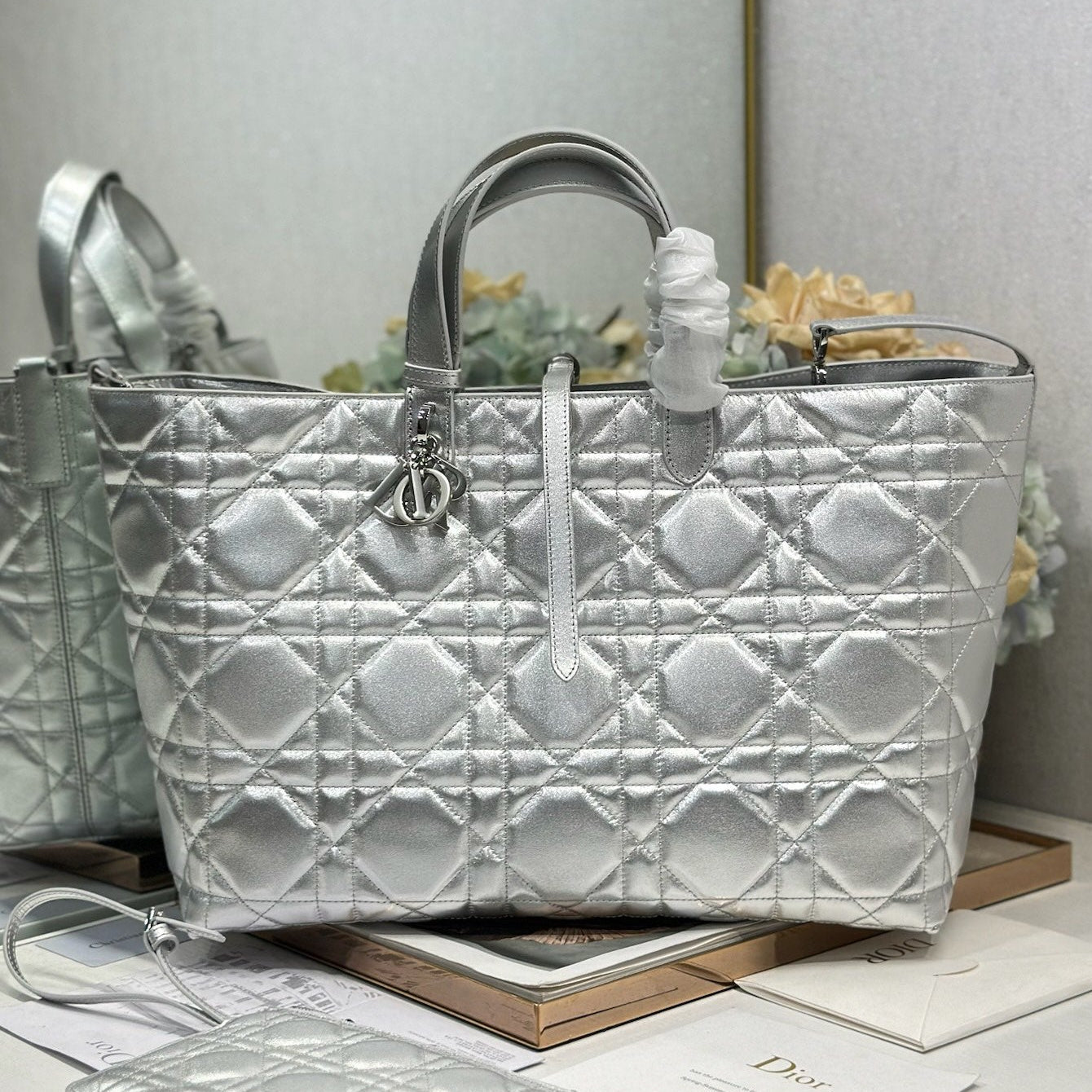 Dior 2026 Toujours Bag Silver Calfskin 288544