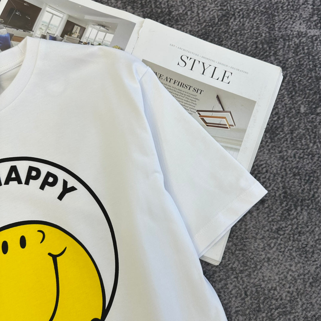 Gucci 2026 "Mr Happy" T-shirt White Yellow Cotton 359229