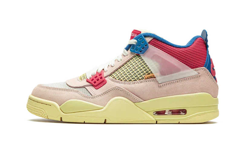 Nike Air Jordan 4 Retro Light Pink Blue Mesh Suede