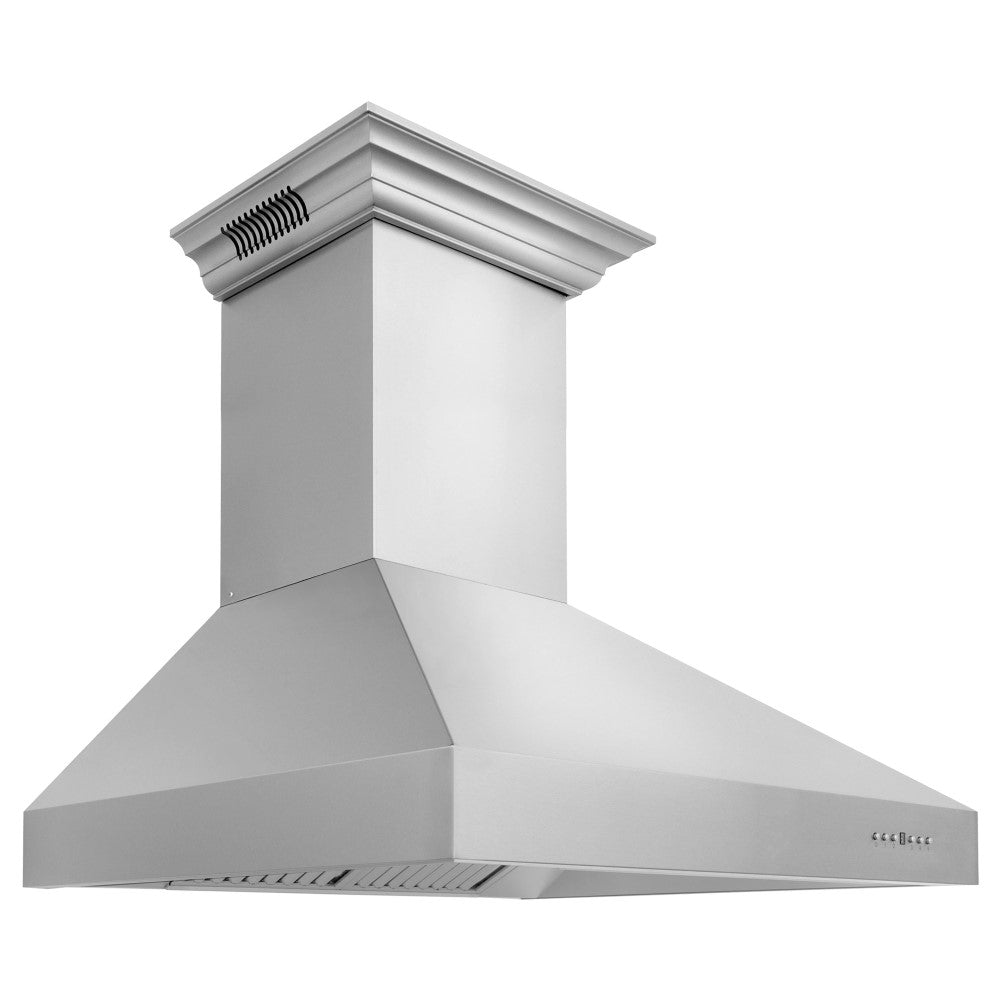 ZLINE Professional Wall Mount Range Hood in Stainless Steel with Built-in CrownSound™ Bluetooth Speakers (697CRN-BT)
