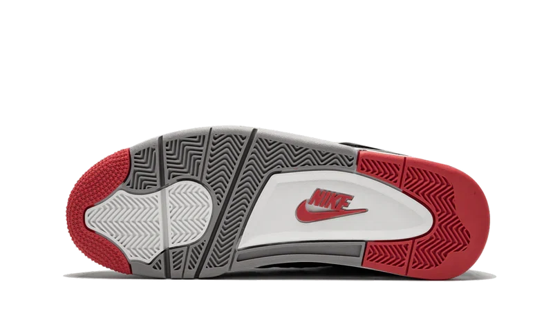 Nike Air Jordan 4 Black Gray Red Suede TPU
