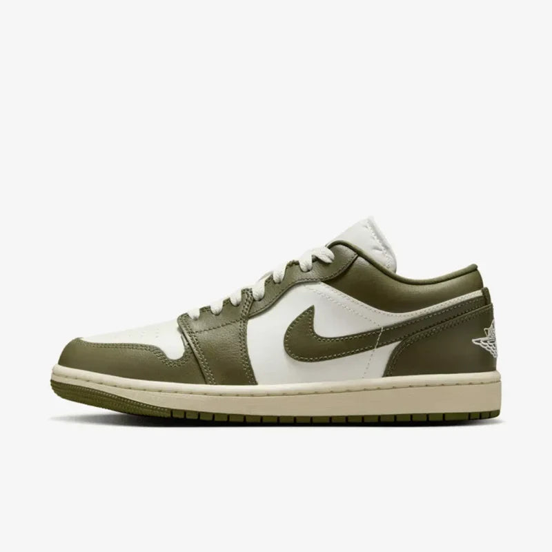 Nike Air Jordan 1 Low Coconut Milk Medium Olive Leather
