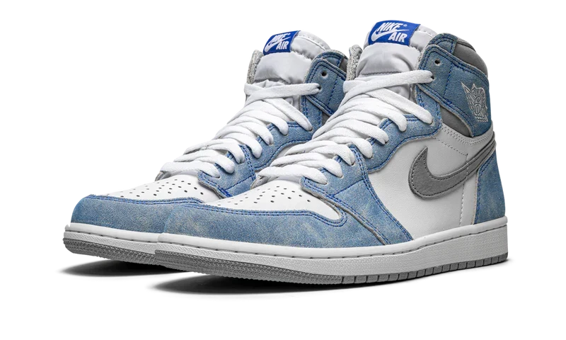 Nike Air Jordan 1 White Blue Suede Leather