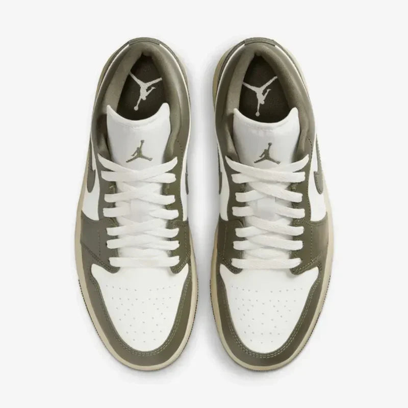 Nike Air Jordan 1 Low Coconut Milk Medium Olive Leather