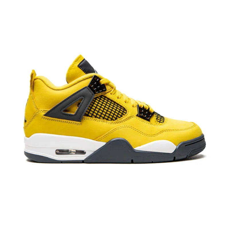 Nike Air Jordan 4 Yellow Black Suede 05