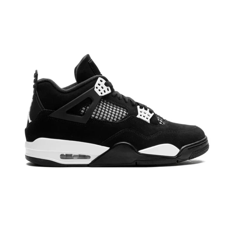 Nike Air Jordan 4 Black White Suede TPU