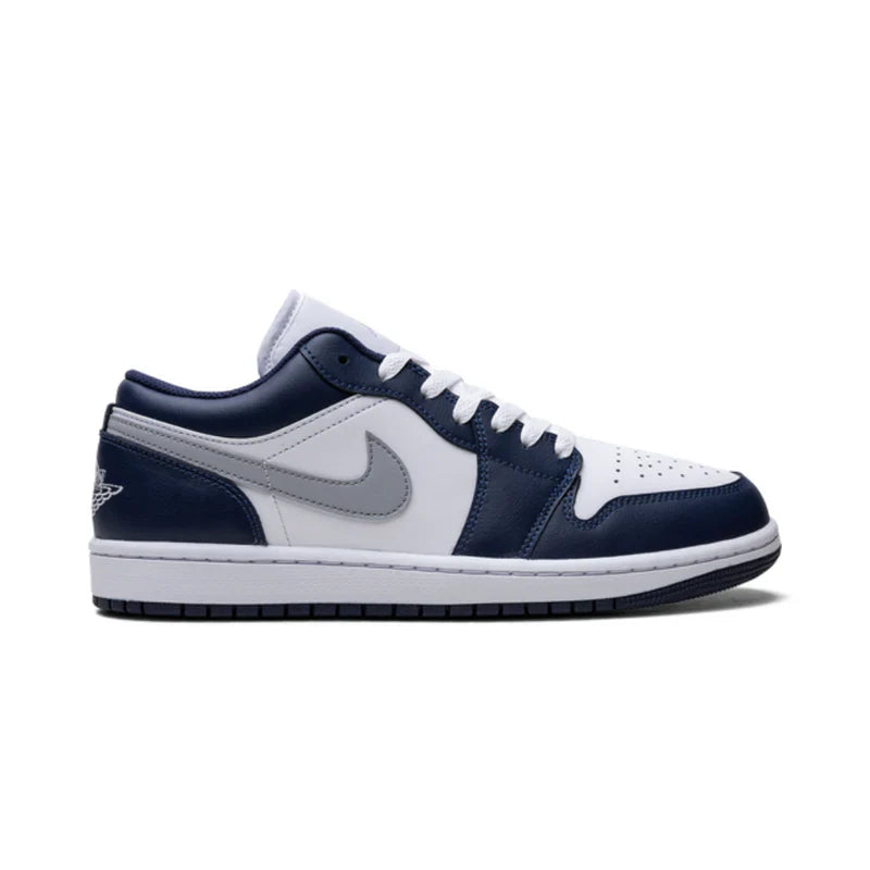 Nike Air Jordan 1 White Navy Blue Gray Leather