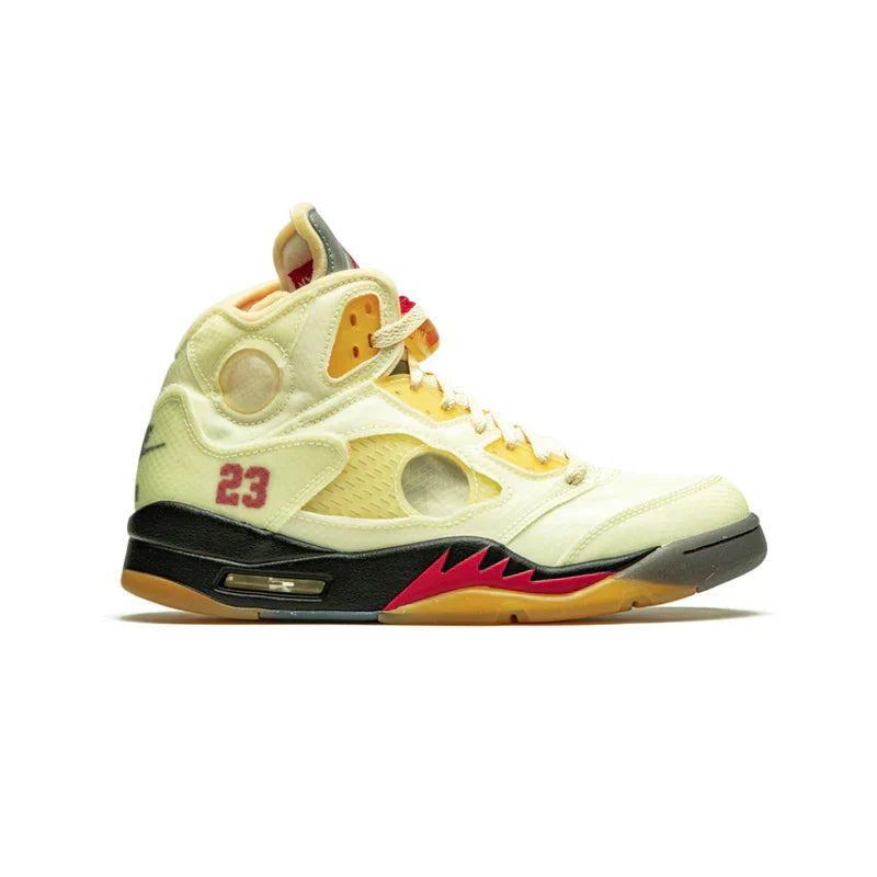Nike Air Jordan 5 Retro Light Yellow Black Suede