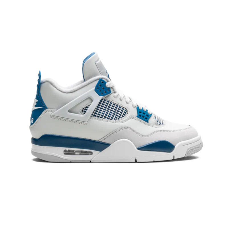 Nike Jordan 4 Retro Military Blue White Suede Leather