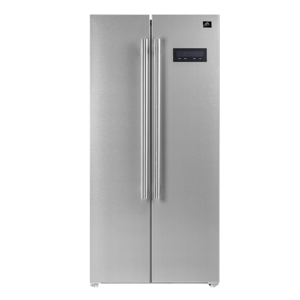 Forno FFRBI1805-33SB 33″ Salerno Refrigerator FORNO ALTA QUALITA Freestanding Side-by-side 15.6 cu.ft White Interior