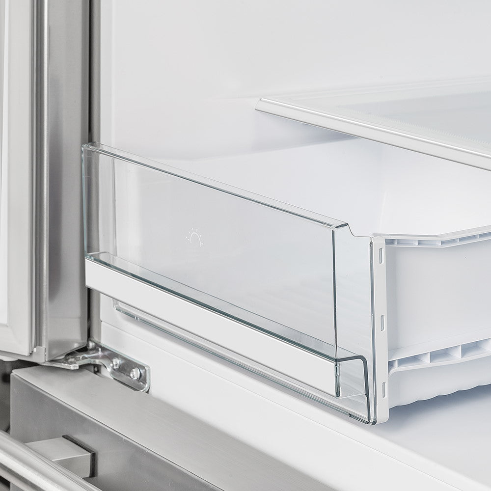 Forno FFRBI1820-36SB 36″ Moena Refrigerator FORNO ALTA QUALITA Freestanding French Doors With Ice Maker, 19.2 cu.ft.