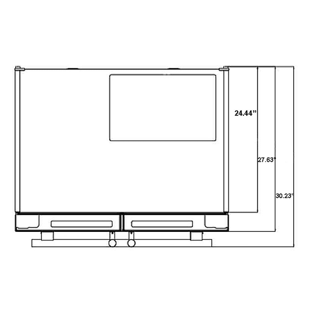 Forno FFRBI1820-40SG 36″ Moena Refrigerator FORNO ALTA QUALITA Freestanding French Doors With Ice Maker and Decorative Grill, 19.2 cu.ft.