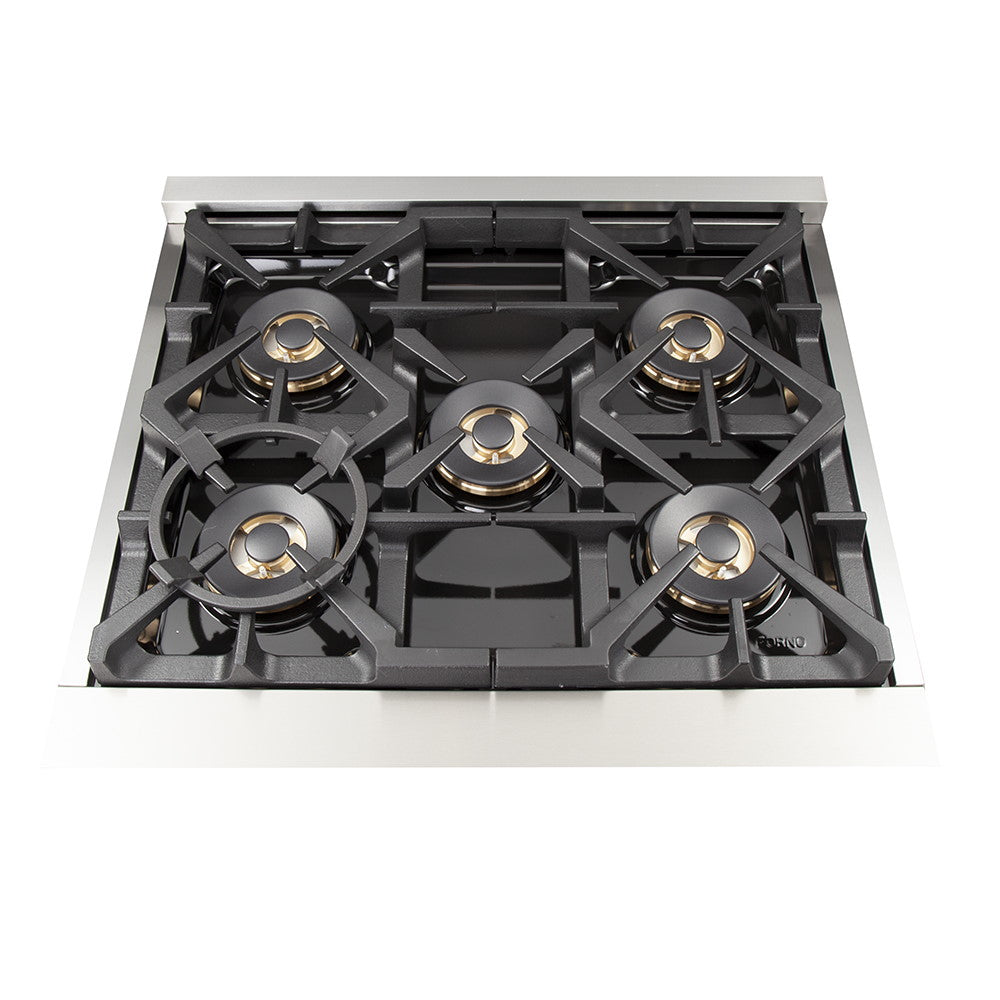 Forno FFSGS6187-30 30″ Capriasca Gas Range with 240 Volt Electric Oven