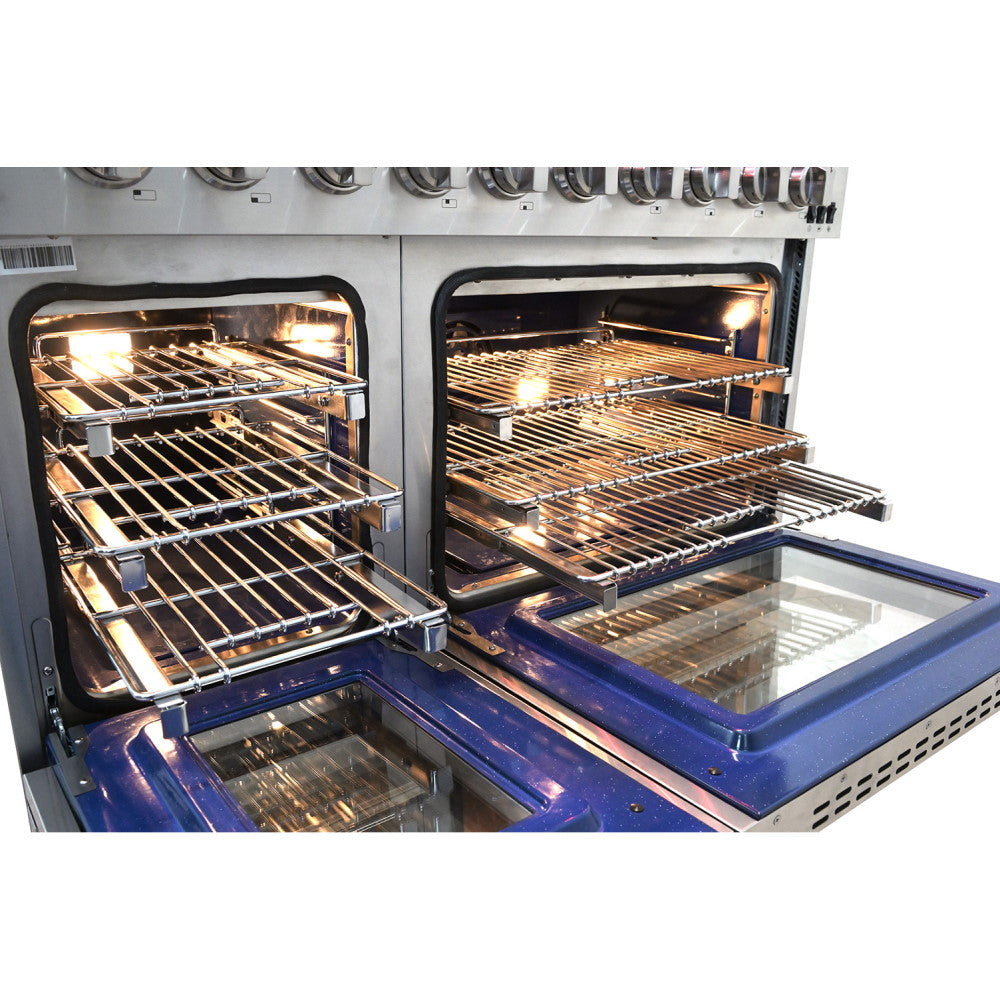 Forno FFSGS6260-48 48” Capriasca FORNO ALTA QUALITA Pro-Style Gas Range 8 Italian Burner 160,000 BTU All 304 Stainless Steel