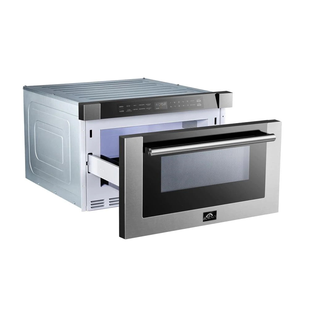 Forno FMWDR3000-24 24" 1.2 cu. ft. Microwave Drawer in Stainless Steel