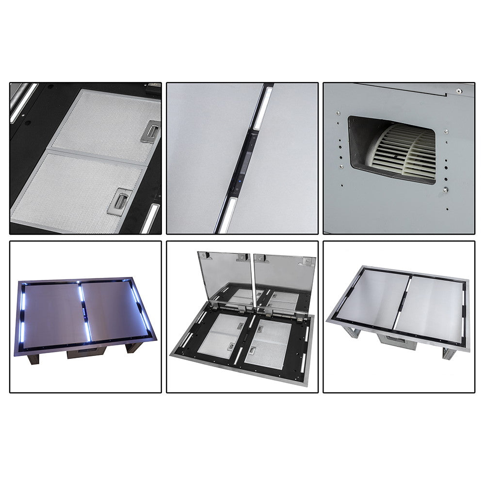 Forno FRHRE5312-44 44″ Arezzo Recessed Range Hood Stainless Steel 1200 CFM