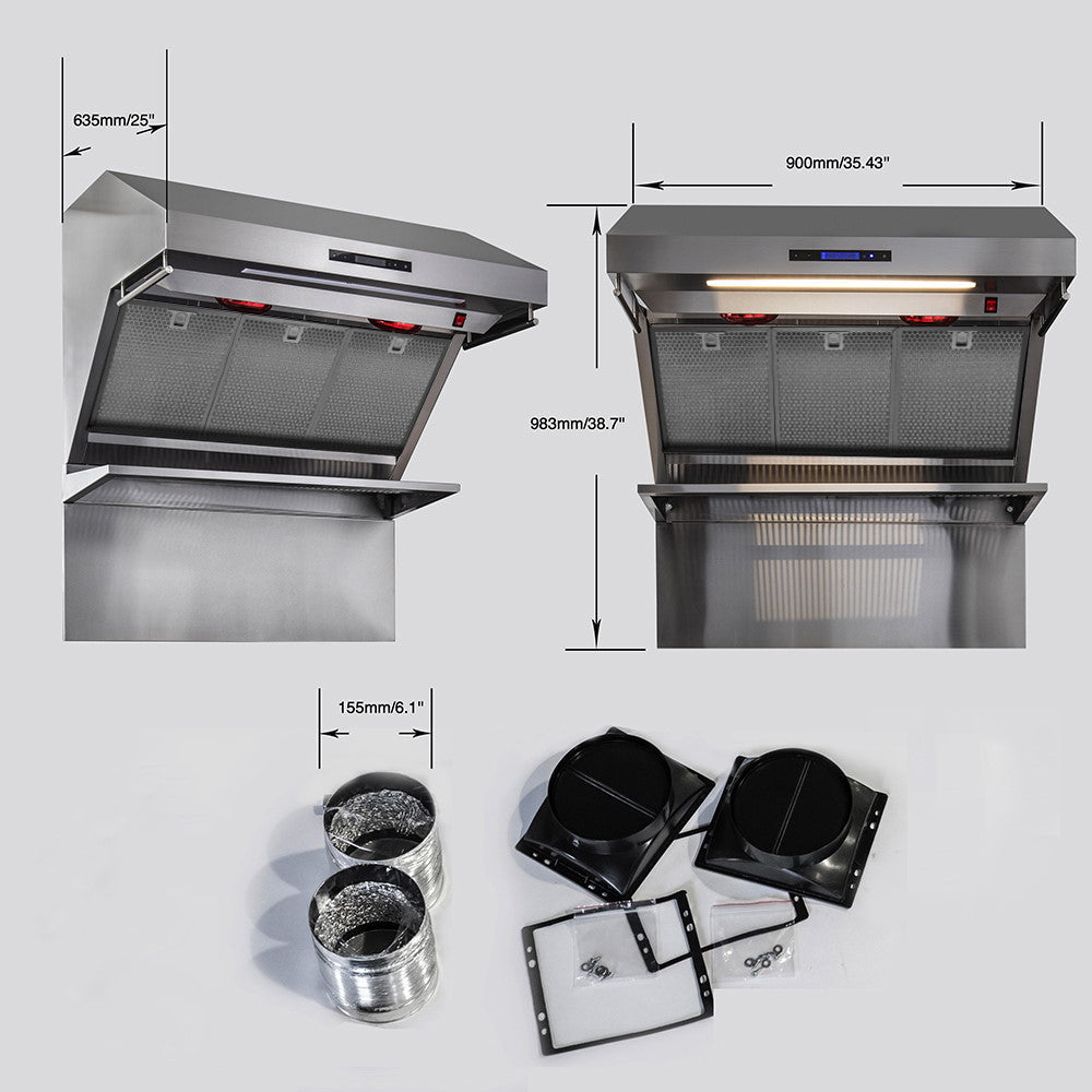 Forno FRHWM5029-36HB 36″ Savona Range Hood